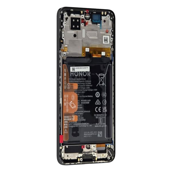 Original Honor 200 LCD-skärm Touchglas Chassibatteri 5200mAh Honor Black