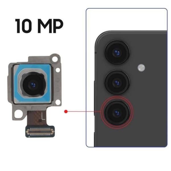 Reservdel Telefotokamera för Samsung Galaxy S24 Plus, S24 och S23 10MP Samsung Black