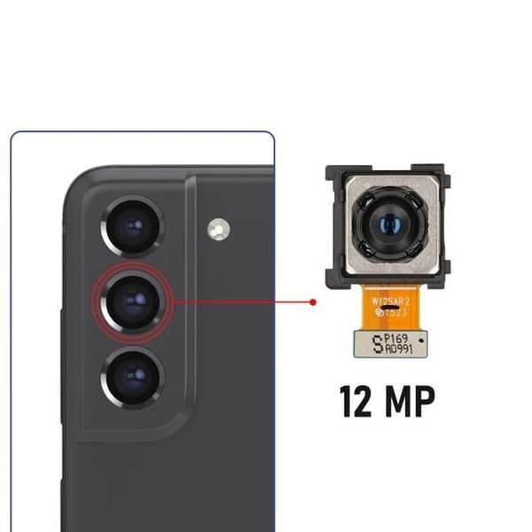 Bakkamera - AVIZAR - Samsung Galaxy S21 FE - 12 MP - Svart - Sensorrbyte
