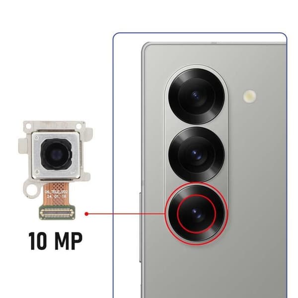 Reservdel Telefotokamera till Samsung Galaxy Z Fold 6 10MP Original Samsung Svart