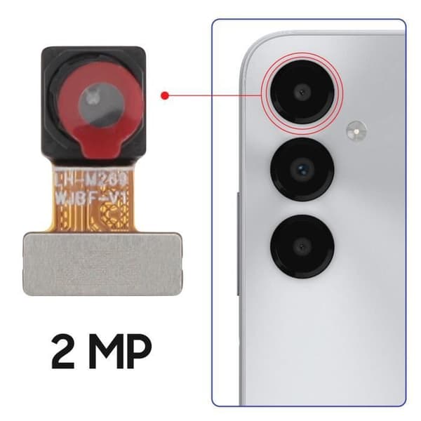 Bakre Kamera - Samsung - Galaxy A05s - 3X Zoom Teleobjektiv - 2MP - Original Svart