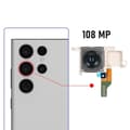Miniatyrbild 3 av 4: Reservdel Bakkamera till Samsung Galaxy S22 Ultra Huvudsensor 108MP Samsung Svart