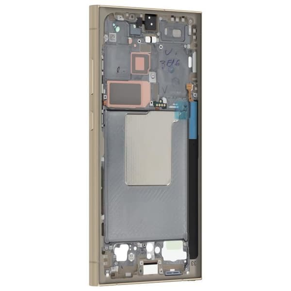 Central Chassi Reservdel för Samsung S24 Ultra Original Service Pack Samsung Beige