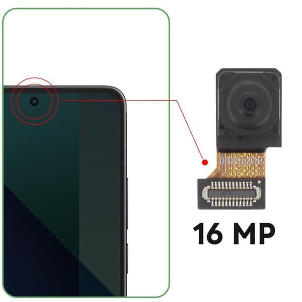Framkamera - AVIZAR - Xiaomi Redmi Note 13 4G - 16MP - Svart - Ny