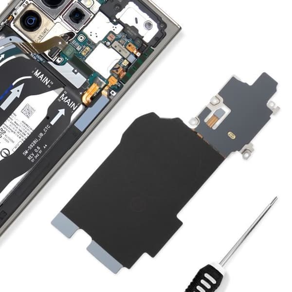 Reservdel Original NFC-antenn till Samsung Galaxy S24 Ultra Service Pack Samsung Svart