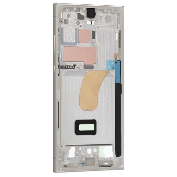 Central Chassi Reservdel för Samsung S23 Ultra Original Service Pack Samsung Beige