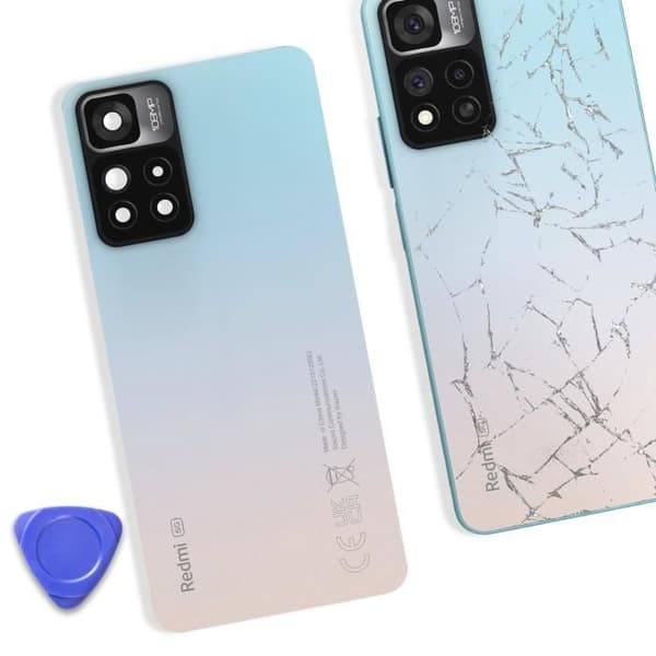Bakglas till Xiaomi Redmi Note 11 Pro Plus 5G Original Xiaomi ljusblå