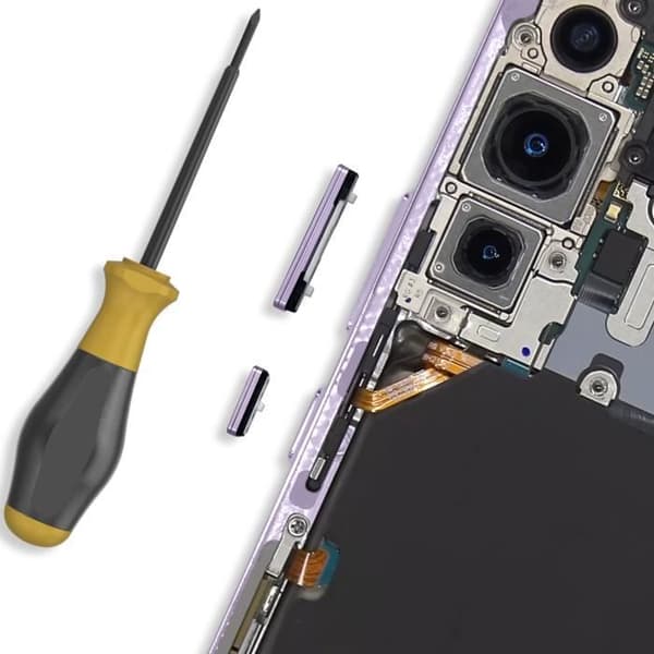 AVIZAR Ström- och volymknapp för Samsung Galaxy S22 och S22 Plus - Lila - Ersättningsdel av hög kvalitet