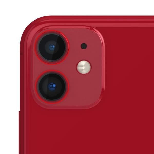 Bakre kameralins för iPhone 11 100 % kompatibel Röd