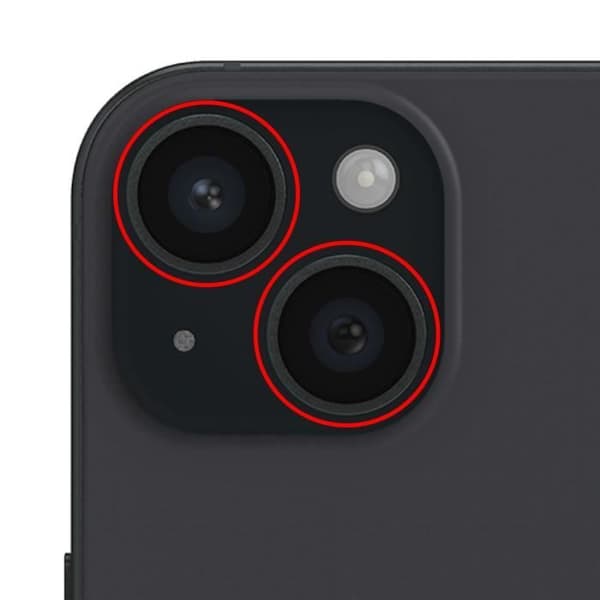 Bakre kameralins - AVIZAR - iPhone 15 - Svart - Högkvalitativt skydd