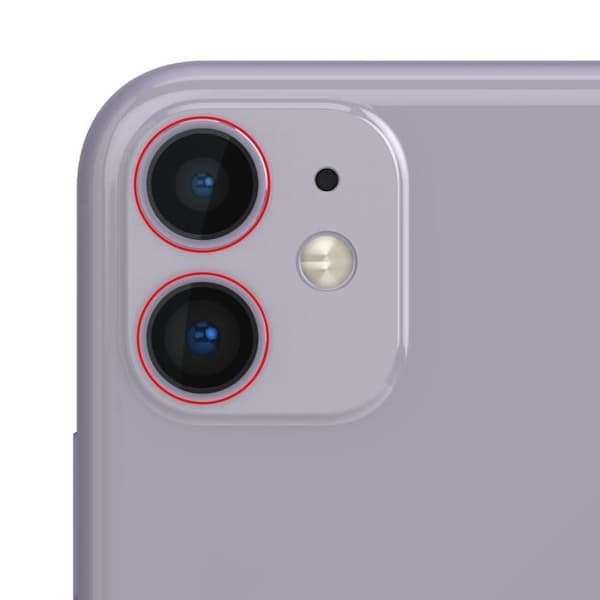 Bakre kameralins - AVIZAR - iPhone 11 - Kompatibel - Lila
