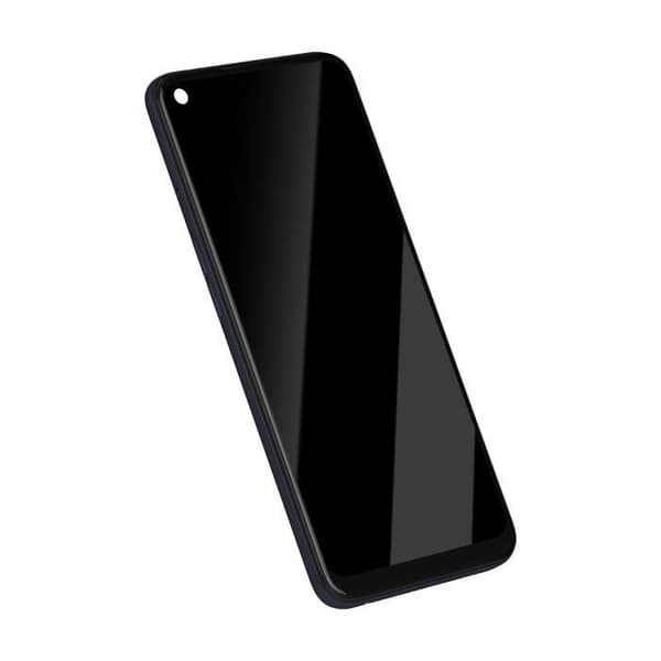 LCD-skärm + pekglas för Oppo A53s - AVIZAR - Svart - Härdat glas - Förmonterat på chassi - Android