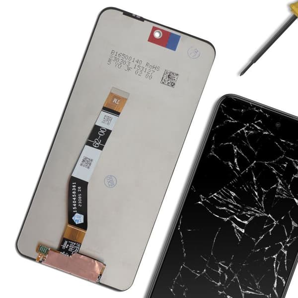 LCD-skärm och pekglas för Motorola Moto G54 5G Svart