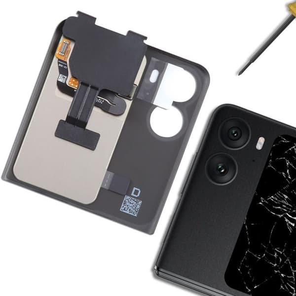 Extern LCD-skärm för Oppo Find N2 Flip med Original Oppo Touch Glass Black