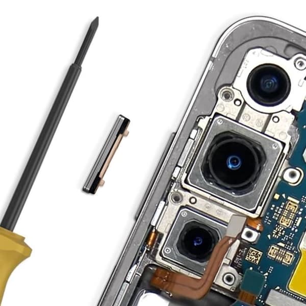Volymknapp för Samsung Galaxy S24 och S24 Plus Silver - AVIZAR - Grå - 12 g