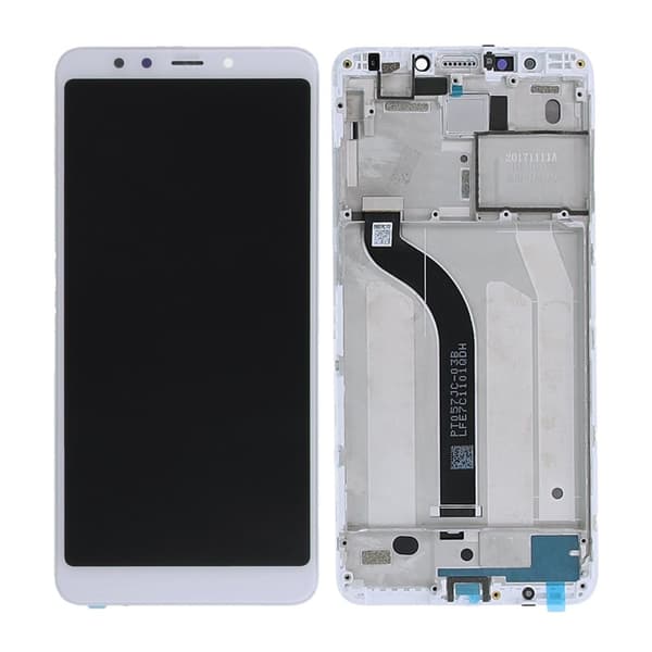 Xiaomi Redmi 5 Komplett Displayenhet Vit (Service Pack)