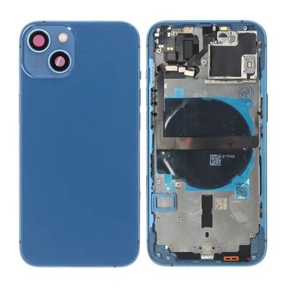 iPhone 13 Baksida med Komplett Ram- Blå