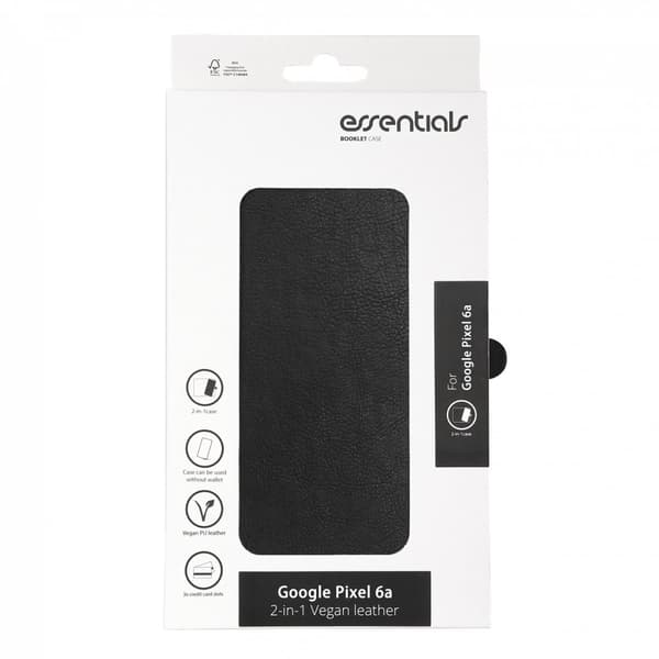 Google Pixel 6a PU wallet, detachable, 3 cards,blk
