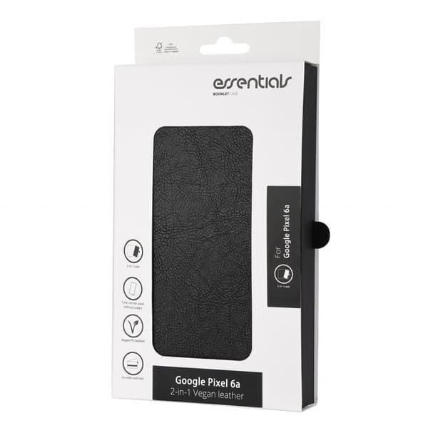 Google Pixel 6a PU wallet, detachable, 3 cards,blk