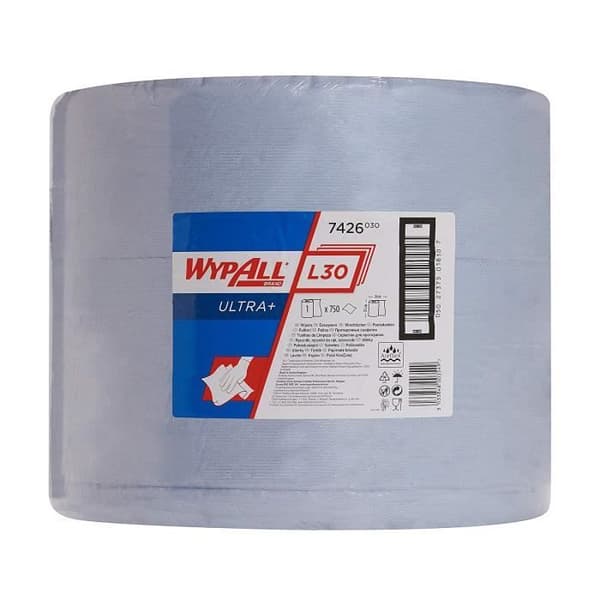 Wypall Blå Torkdukar Rullepaket med 750 Format - 7426