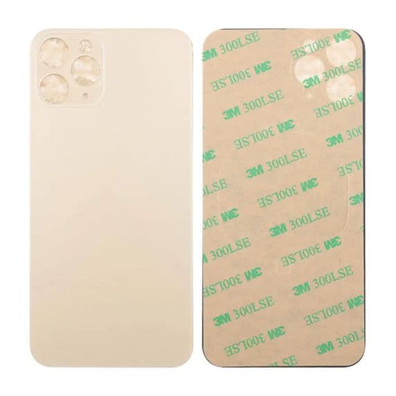 iPhone 11 Pro Baksida Glas med Självhäftande tejp - Guld