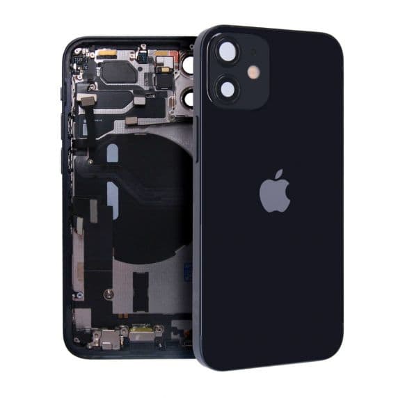 iPhone 12 Mini Baksida svart med Komplett Ram - Original