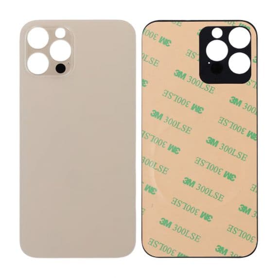 iPhone 12 Pro Baksida Glas med självhäftande tejp - Guld