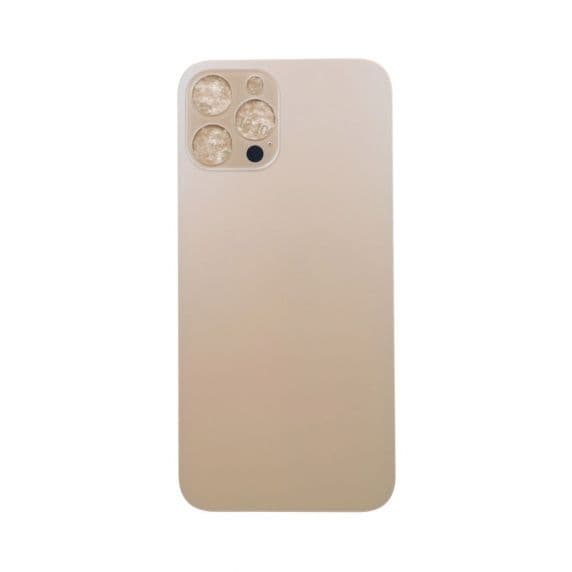 iPhone 12 Pro Max Baksida Glas med Självhäftande tejp - Guld