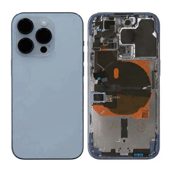 iPhone 12 Pro Baksida med Komplett Ram - Blå