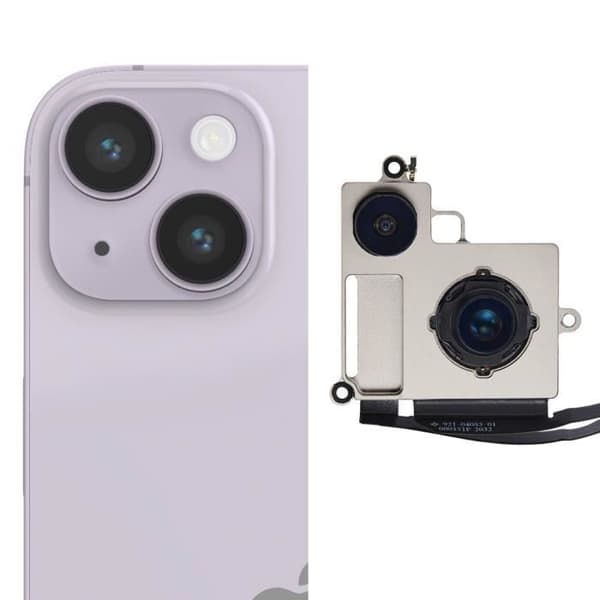 Bakkamera för iPhone 14 Plus - Apple - Fotosensormodul - Anslutningskabel - Svart