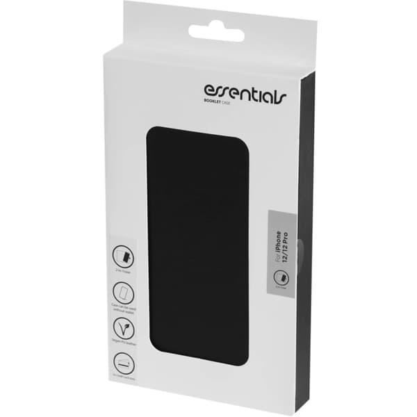 iPhone 12/12 Pro PU wallet, detach, 3 cards, Black