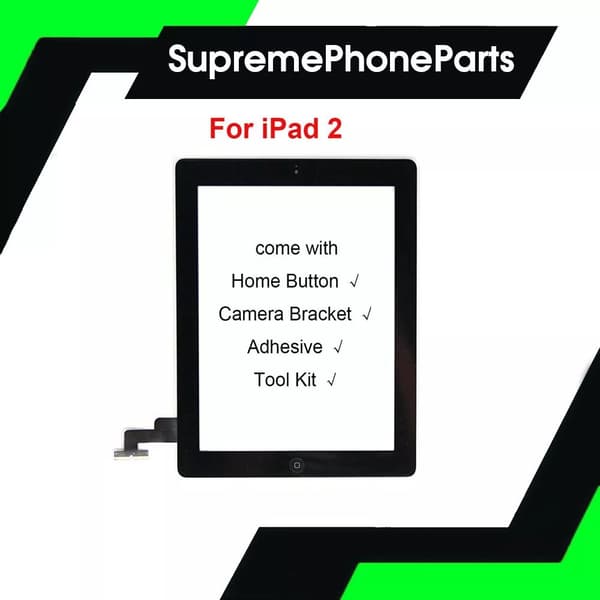 For Ipad 2 A1395 A1396 A1397 TouchScreen Glass Digitizer Replacement IC Button