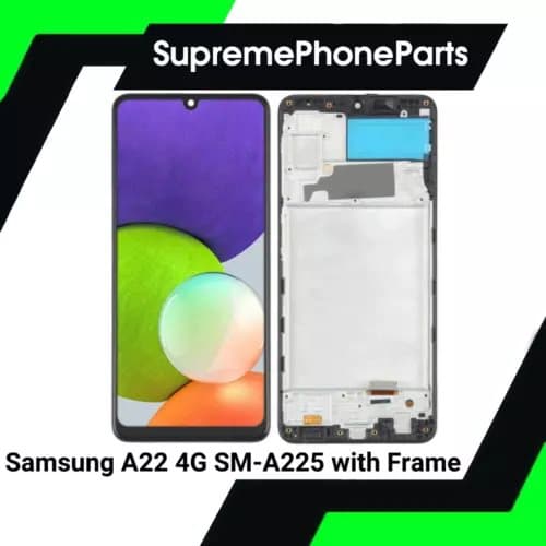 For Samsung Galaxy A22 4G SM-A225 Replacement LCD Screen Digitizer With Frame