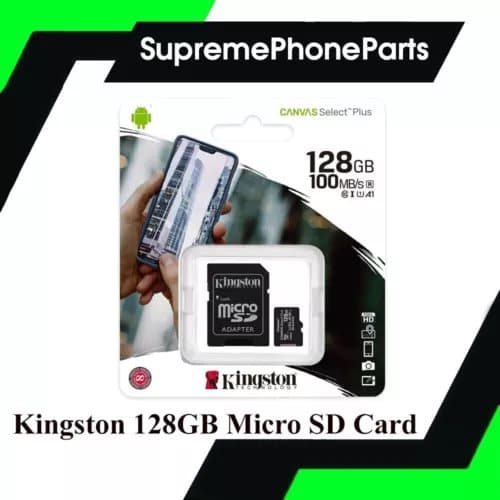 KINGSTON 128GB Micro / SD Card for CAMERA/LAPTOP/MOBILE PHONE/DRONE with Adapter