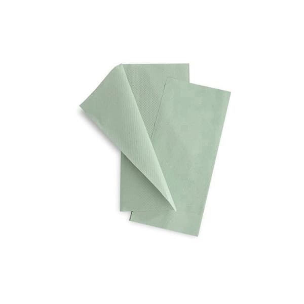 Roliga pappershanddukar i ZZ-vikt, 1 lager, grönt, 25 x 23 cm (5000 st) - AG-065