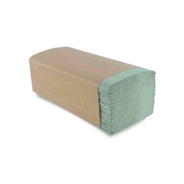 Roliga pappershanddukar i ZZ-vikt, 1 lager, grönt, 25 x 23 cm (5000 st) - AG-065