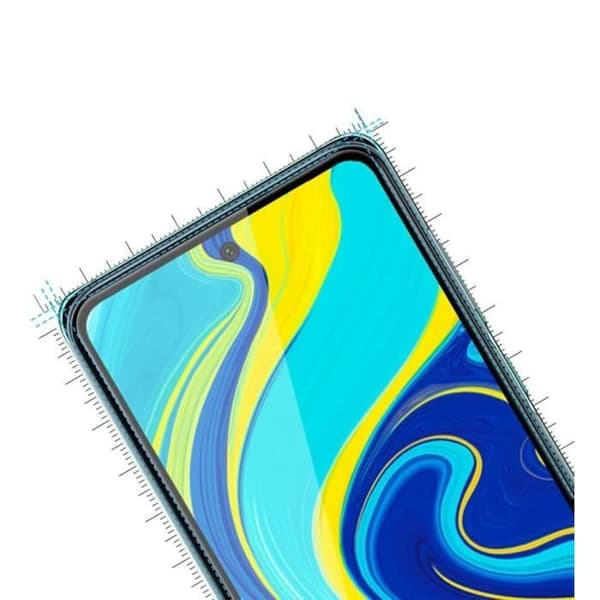 Härdat glas för Xiaomi REDMI NOTE 9S - REDMI NOTE 9 PRO [Pack 2] Transparent film Svart kant Skärmskydd Phonillico®