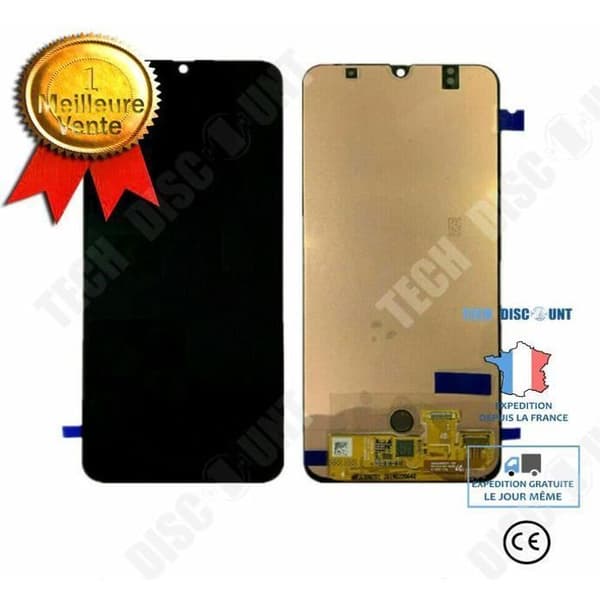 Skärm- och monteringskit för Samsung GALAXY - TD® - A30-A50 A305 A505 - Härdat glas 9H - OLED - 1280x720