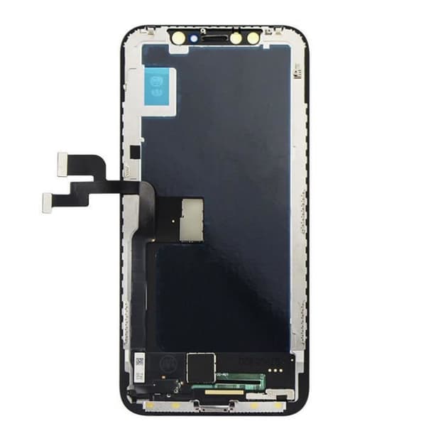 Svart LCD Retina pekskärm för iPhone X - Komplett kit med verktyg, magnetisk mall och lättinstallerad vattentät tätning.