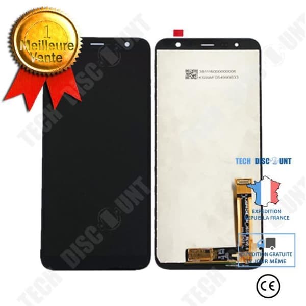 TD® LCD-skärm + pekskärm komplett för Samsung Galaxy J4 Plus 2018 J415 J415F-G-M Svart med stativ