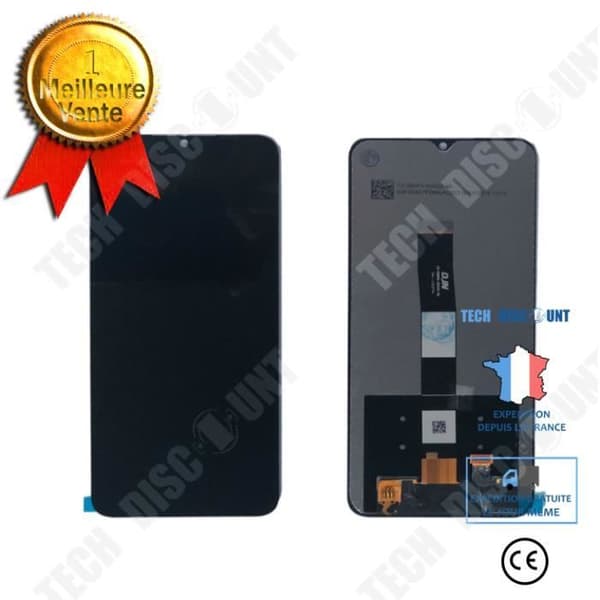 TD® LCD-skärm för Xiaomi Redmi Note 9 - Redmi 10X 4G 6,53" SVART lcd-pekskärm + Verktygssats + B7000 lim