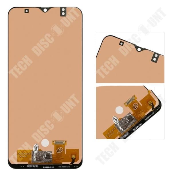 Mobiltelefonskärm - TD® - Galaxy A50 (A505) - 9H härdat glas - Svart - Verktygssats ingår
