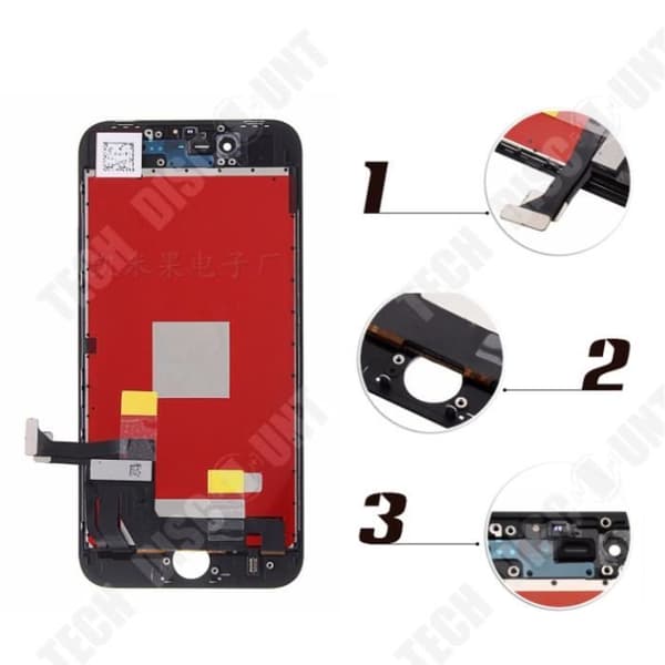 TD® FÖR IPHONE 7 MED KOMPLETT LCD SVART SKÄRM + VERKTYG MED CHASSI + TOUCH GLASS