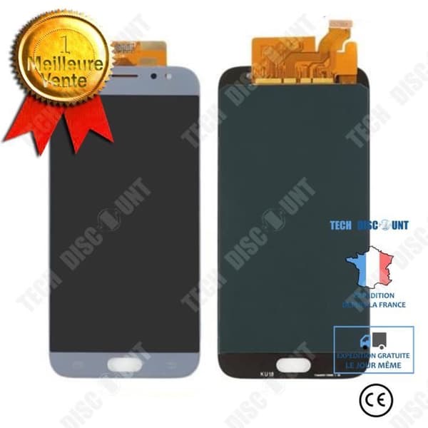 TD® Komplett LCD-skärm för Samsung Galaxy J7 Pro 2017 J730G J730 J730F Blå Touchglas + Verktygssats