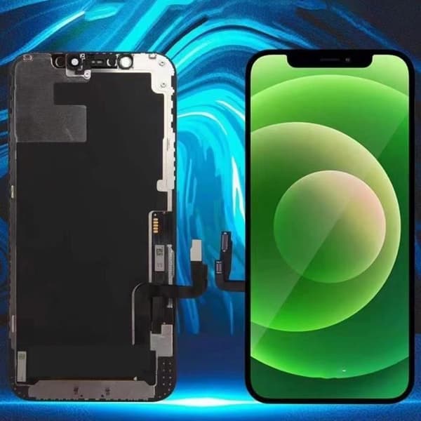 Helskärm iPhone 6 plus svart LCD-täckglaskonstruktion redan utförd med telefonaccessoarer verktygssats.