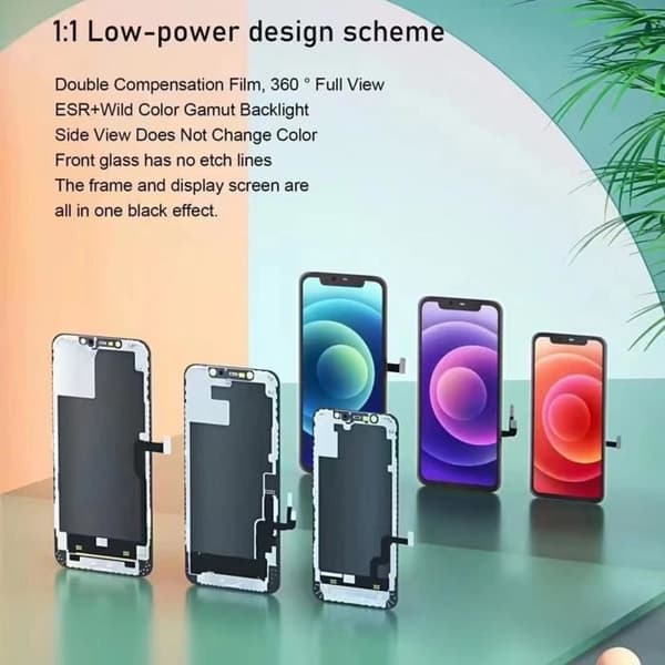 Helskärm iPhone 6 plus svart LCD-täckglaskonstruktion redan utförd med telefonaccessoarer verktygssats.
