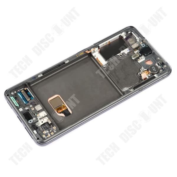 TD® Lämplig för Samsung S21 intern och extern skärm integrerad mobiltelefonskärm G990 LCD-skärm med ram pekskärm l