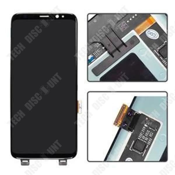 TD® Komplett LCD Touch Screen Glas - Svart För Samsung Galaxy S8 G950 G950F