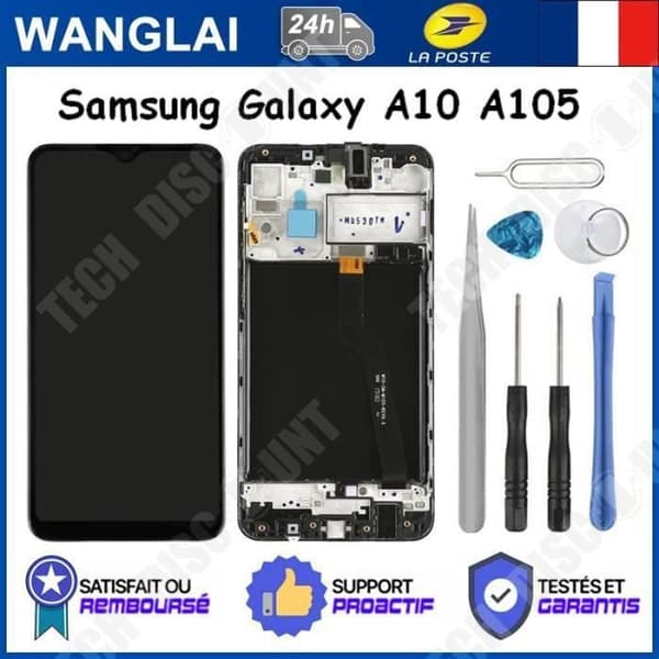 LCD-skärm - Teknikrabatt - Samsung Galaxy A10 2019 A105 - Svart - Verktygskit ingår