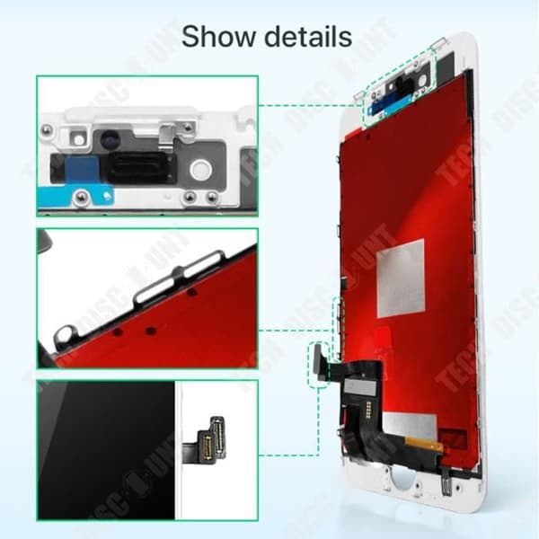 TD® Lämplig för Apple 8plus mobiltelefon skärm vit HD färgkvalitet anti-fingeravtryck yta